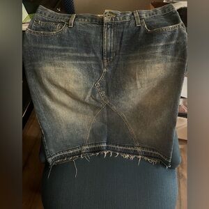 Vintage 90s Abercrombie & Fitch Blue A Line Denim Skirt Size 8